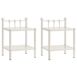 Bedside Cabinet 45X34.5X60.5 Cm Metal And Glass