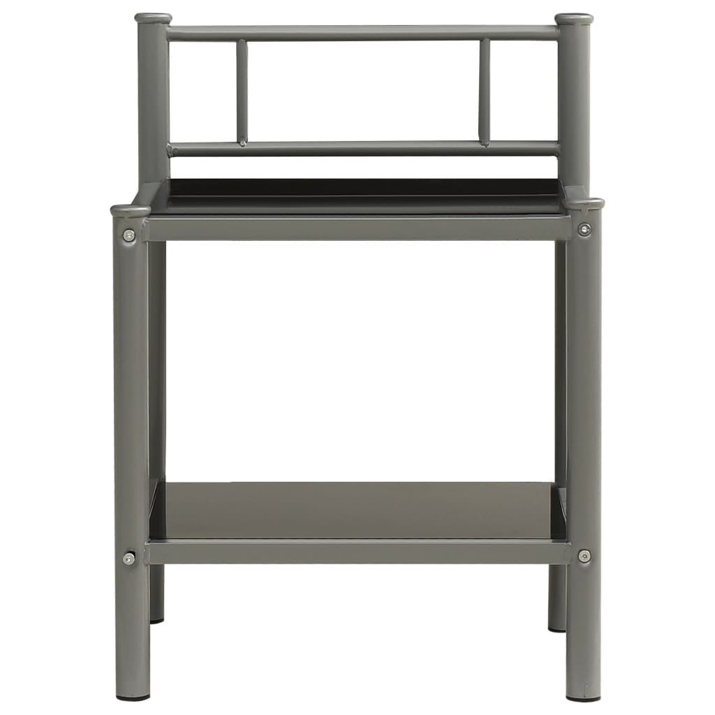 Bedside Cabinet 45X34.5X60.5 Cm Metal And Glass