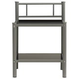 Bedside Cabinet 45X34.5X60.5 Cm Metal And Glass