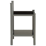 Bedside Cabinet 45X34.5X60.5 Cm Metal And Glass