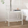 Bedside Cabinet 45X34.5X60.5 Cm Metal And Glass