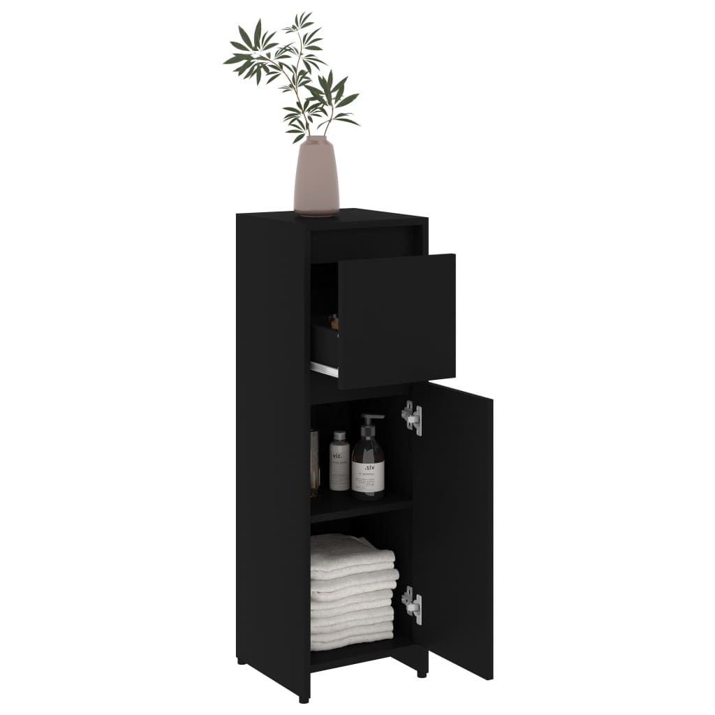 4 Piece Bathroom Furniture Set Engineered Wood