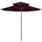 Double Decker Garden Parasol With Wooden Pole 270 Cm