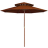 Double Decker Garden Parasol With Wooden Pole 270 Cm