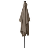 Garden Parasol With Leds And Steel Pole 2X3 M