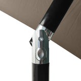 Garden Parasol With Leds And Steel Pole 2X3 M