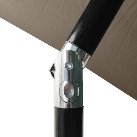 Garden Parasol With Leds And Steel Pole 2X3 M