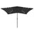 Garden Parasol With Leds And Steel Pole 2X3 M