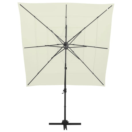 4-Tier Garden Parasol With Aluminium Pole 250X250 Cm