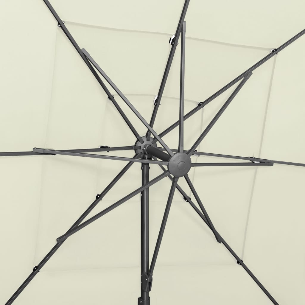 4-Tier Garden Parasol With Aluminium Pole 250X250 Cm
