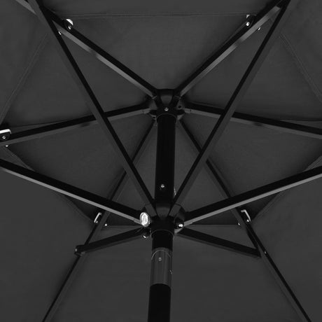 3-Tier Garden Parasol With Aluminium Pole