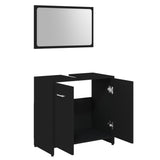 3 Piece Bathroom Furniture Set Engineered Wood