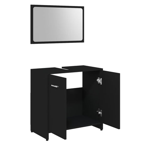 3 Piece Bathroom Furniture Set Engineered Wood