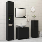 3 Piece Bathroom Furniture Set Engineered Wood