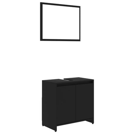 3 Piece Bathroom Furniture Set Engineered Wood
