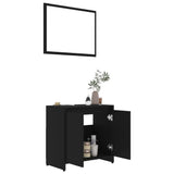 3 Piece Bathroom Furniture Set Engineered Wood