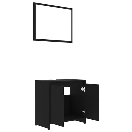 3 Piece Bathroom Furniture Set Engineered Wood