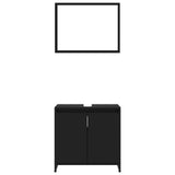 3 Piece Bathroom Furniture Set Engineered Wood
