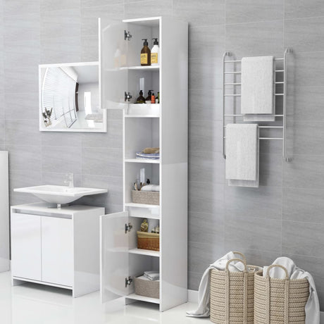 3 Piece Bathroom Furniture Set Engineered Wood