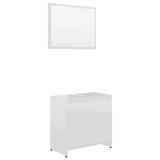 3 Piece Bathroom Furniture Set Engineered Wood