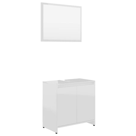 3 Piece Bathroom Furniture Set Engineered Wood