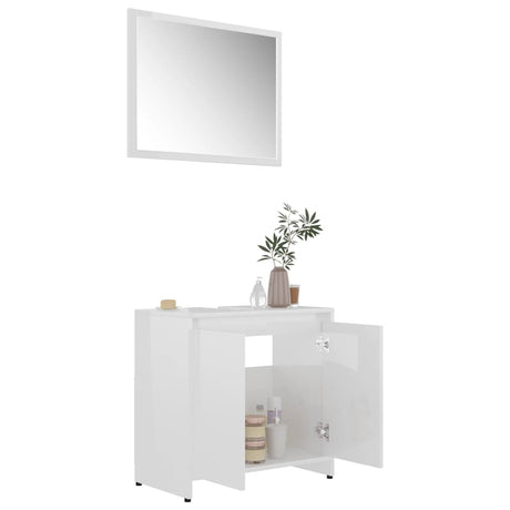 3 Piece Bathroom Furniture Set Engineered Wood