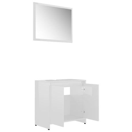 3 Piece Bathroom Furniture Set Engineered Wood