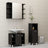 3 Piece Bathroom Furniture Set Engineered Wood