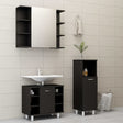 3 Piece Bathroom Furniture Set Engineered Wood