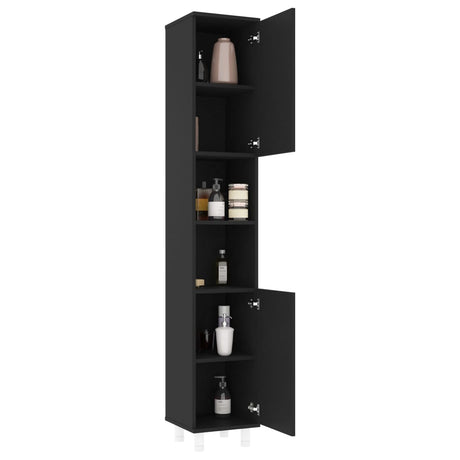 3 Piece Bathroom Furniture Set Engineered Wood