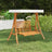 Swing Frame With Roof Bent Wood With Teak Finish
