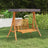 Swing Frame With Roof Bent Wood With Teak Finish