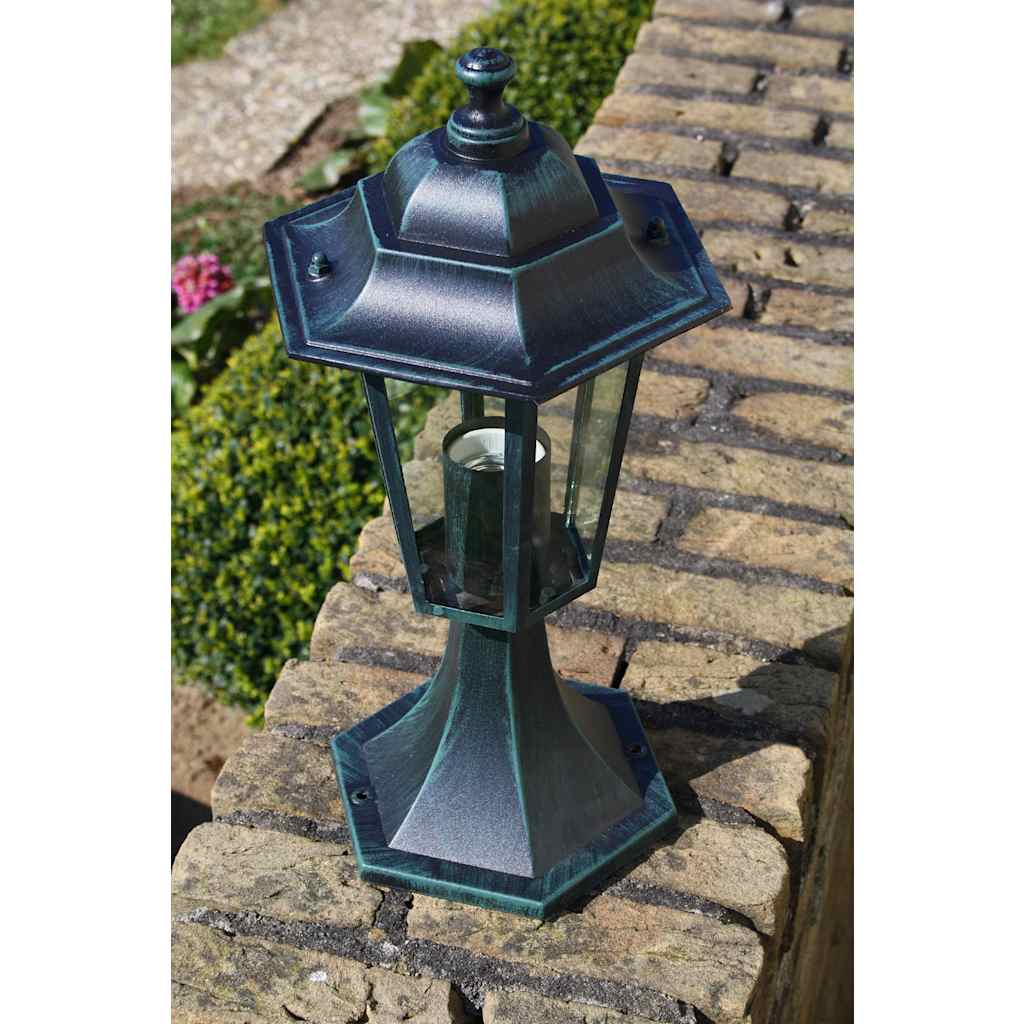 Garden Lights 2 Pcs Dark Green/Black Aluminium