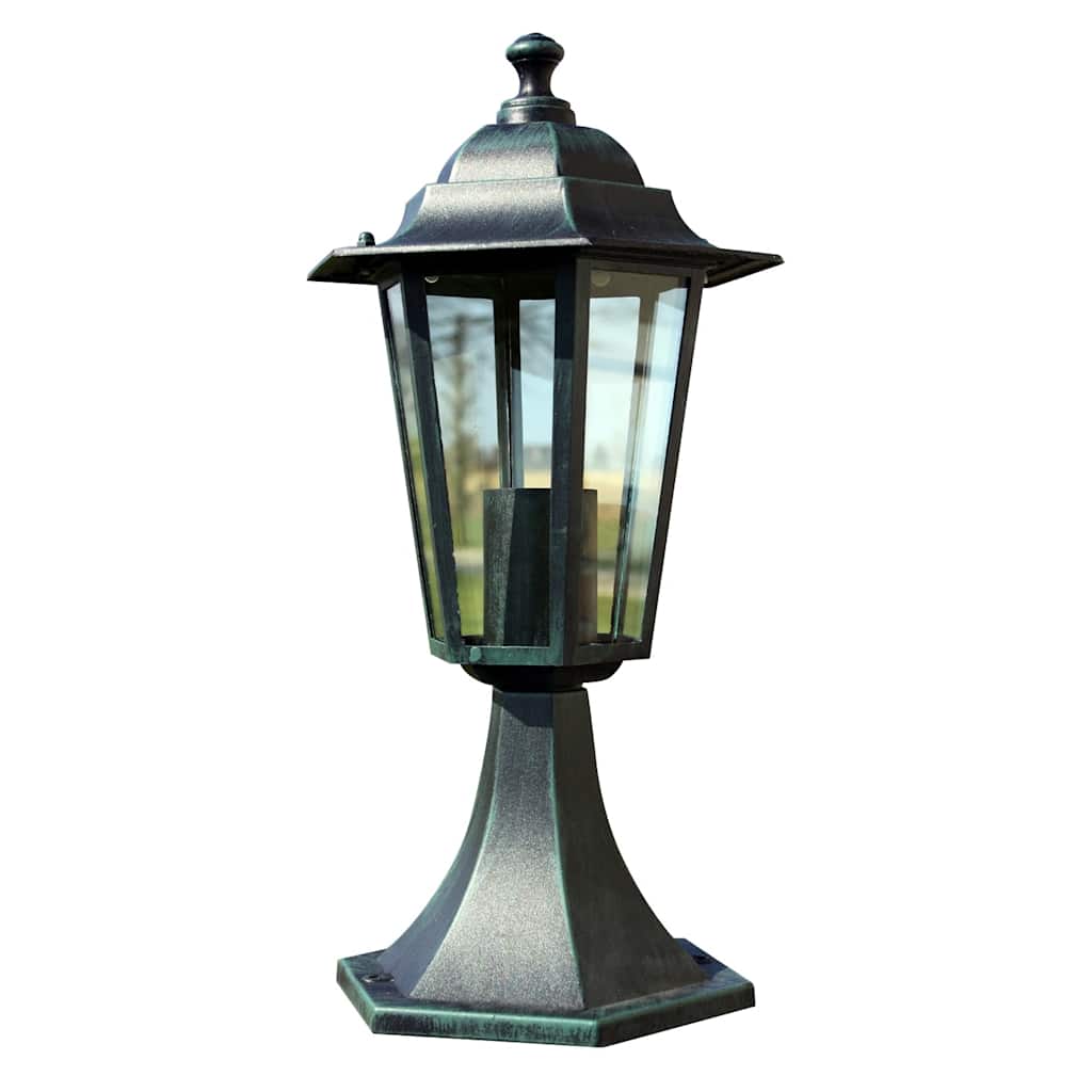 Garden Lights 2 Pcs Dark Green/Black Aluminium