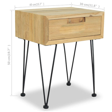 Bedside Cabinets 2 Pcs 40X30X50 Cm Solid Teak