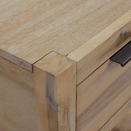 Nightstands With Drawers 2 Pcs 40X30X48 Cm Solid Acacia Wood
