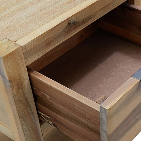 Nightstands With Drawers 2 Pcs 40X30X48 Cm Solid Acacia Wood