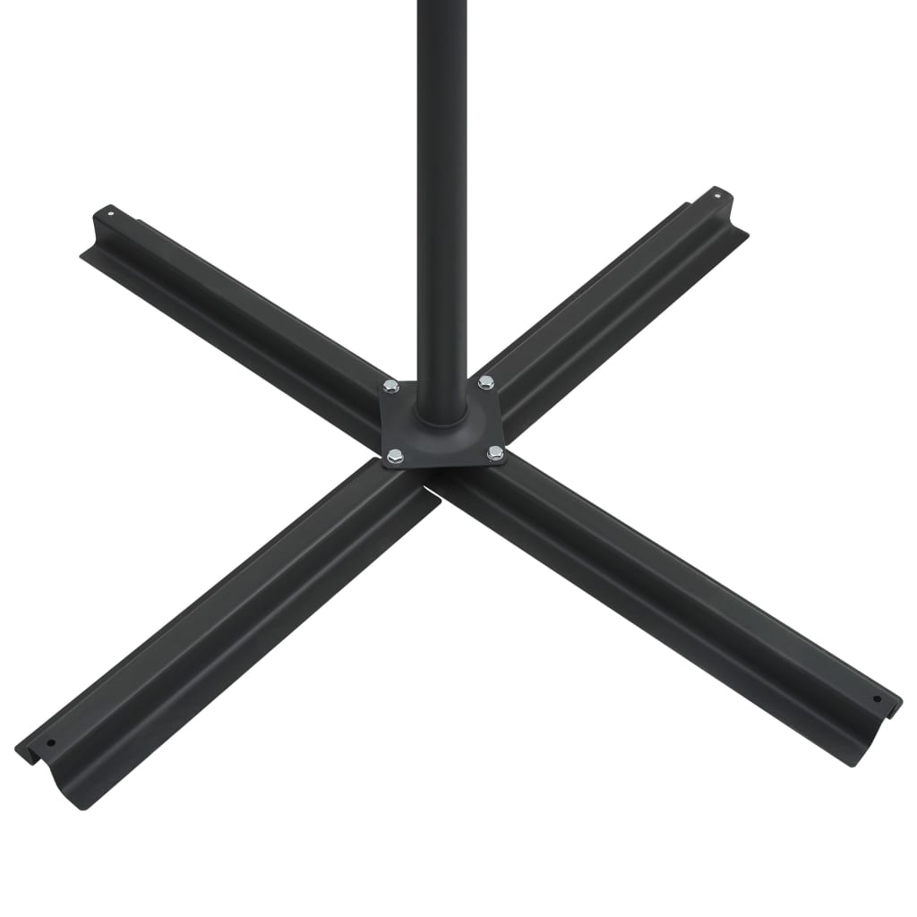 Cantilever Garden Parasol with LED lights Terracotta 250x250 cm