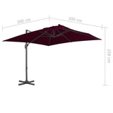 Cantilever Garden Parasol With Aluminium Pole