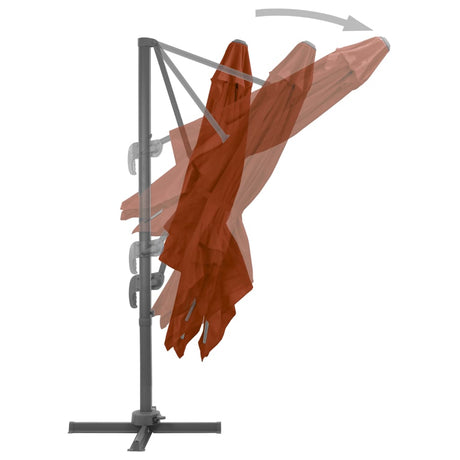 Cantilever Garden Parasol With Aluminium Pole