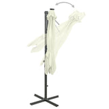 Cantilever Garden Parasol With Pole And Led Lights