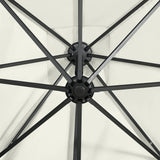 Cantilever Garden Parasol With Pole And Led Lights