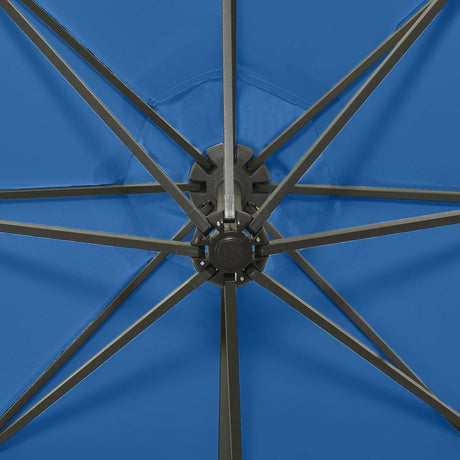 Cantilever Garden Parasol With Pole And Led Lights 300 Cm
