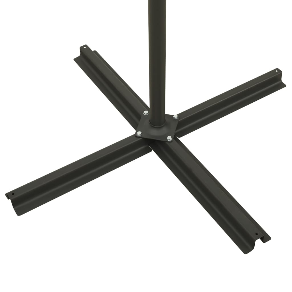 Cantilever Garden Parasol With Pole And Led Lights 300 Cm