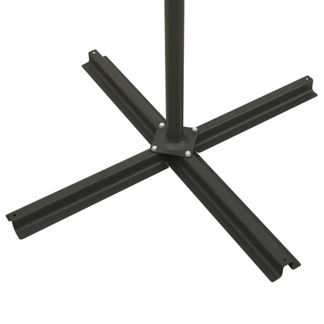 Cantilever Garden Parasol With Pole And Led Lights 300 Cm