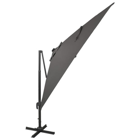 Cantilever Garden Parasol With Pole And Led Lights 300 Cm