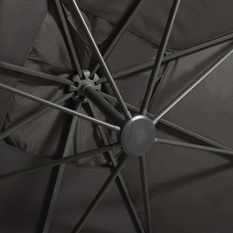 Cantilever Garden Parasol With Pole And Led Lights 300 Cm