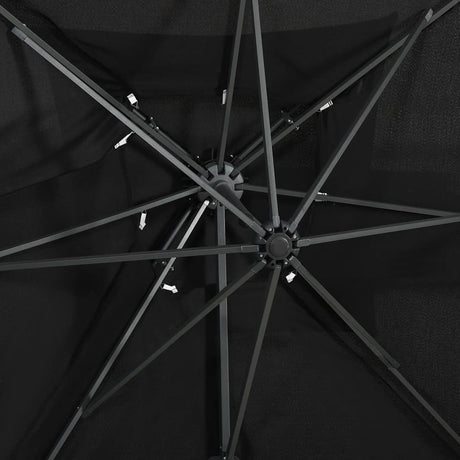 Cantilever Garden Parasol With Double Top 250X250 Cm