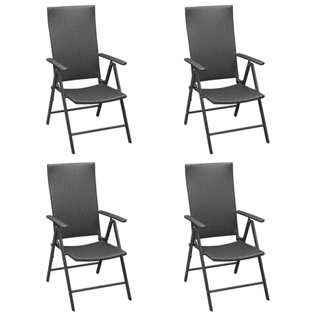 Garden Chairs 4 Pcs Poly Rattan