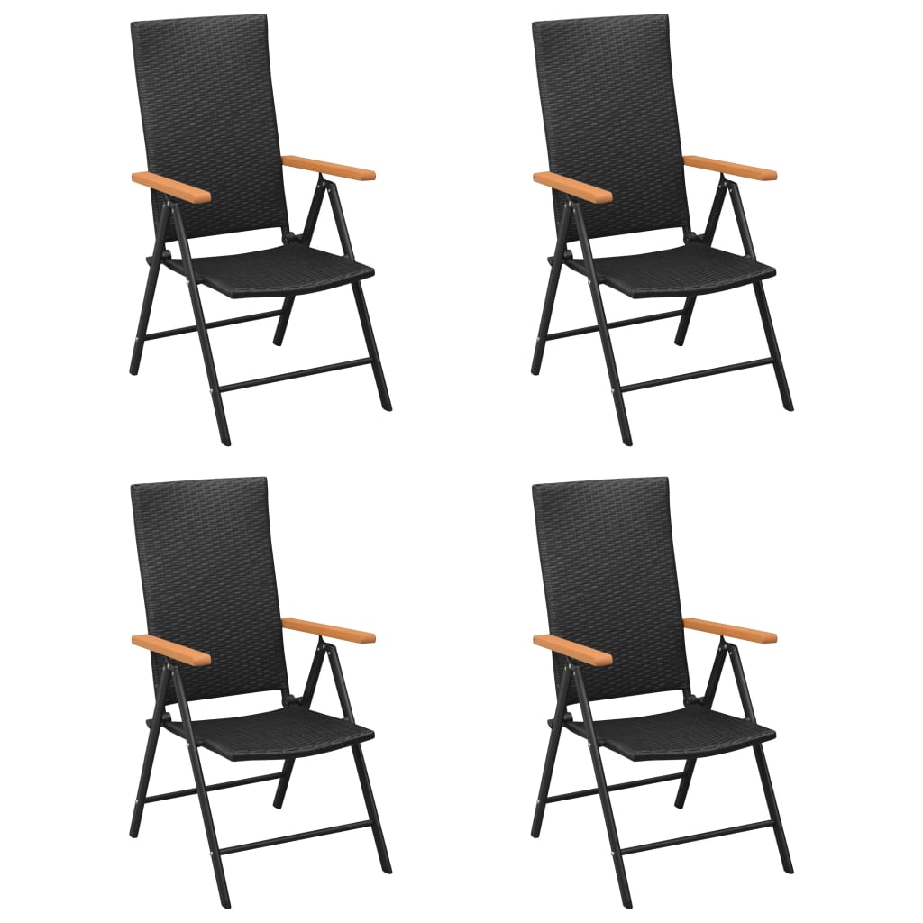 Garden Chairs 4 Pcs Poly Rattan